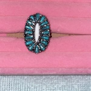 Western fashion turquoise jewelry ring